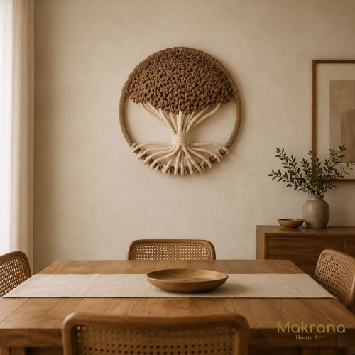 Árbol frondoso beige 50 cm