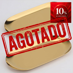 2 Bandejas Decorativas Ovalada de Acero Inoxidable para Joyas y Accesorios