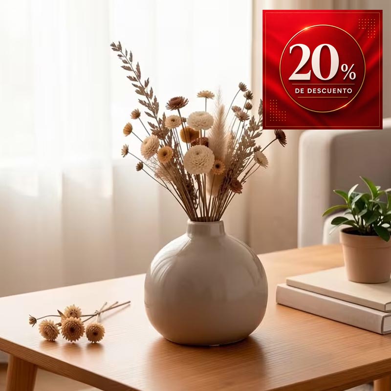 Jarrón Decorativo de Cerámica Estilo Nórdico Minimalista