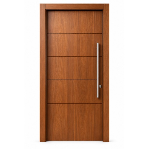 Puerta principal de madera cedro