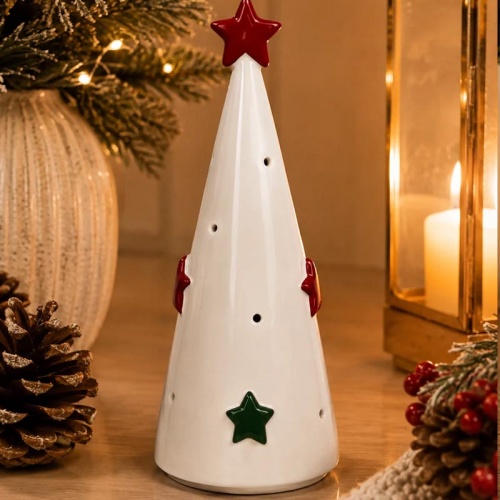 Pino Navideño Cerámico con Luz
