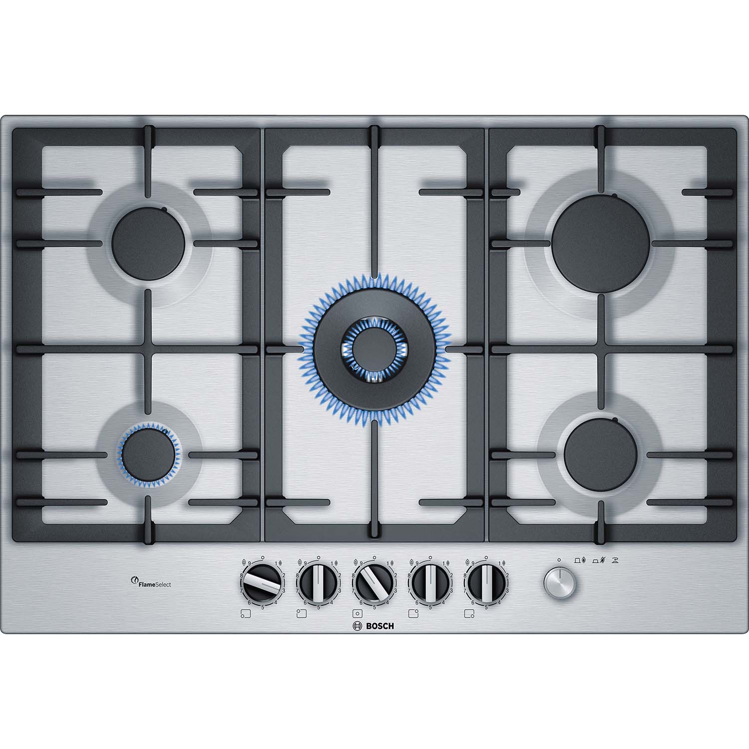 Encimera a Gas | Acero Inoxidable, 75cm, Mainswitch PCQ7A5M90V